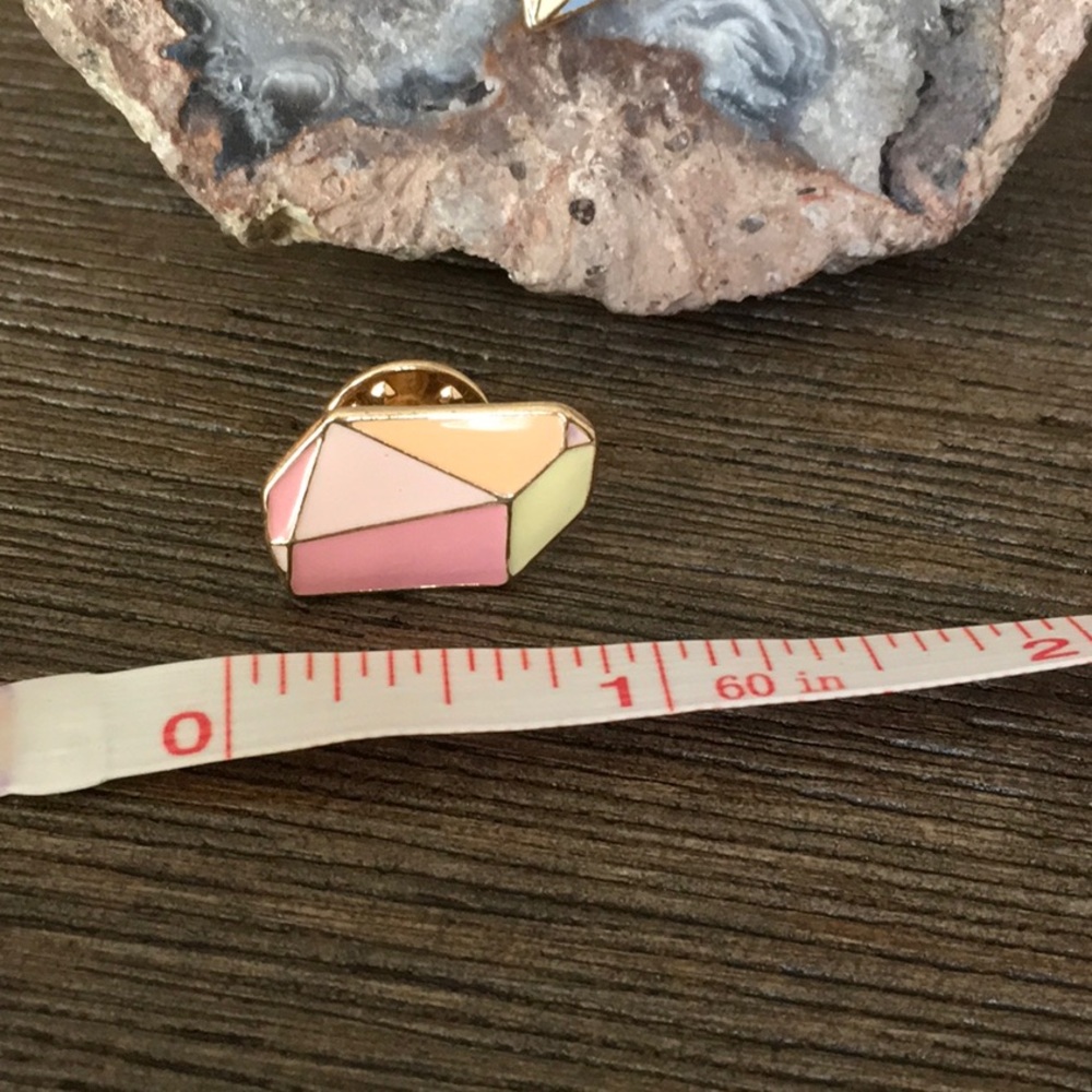 Pink Crystal Enamel Pin - Picture 3 of 3